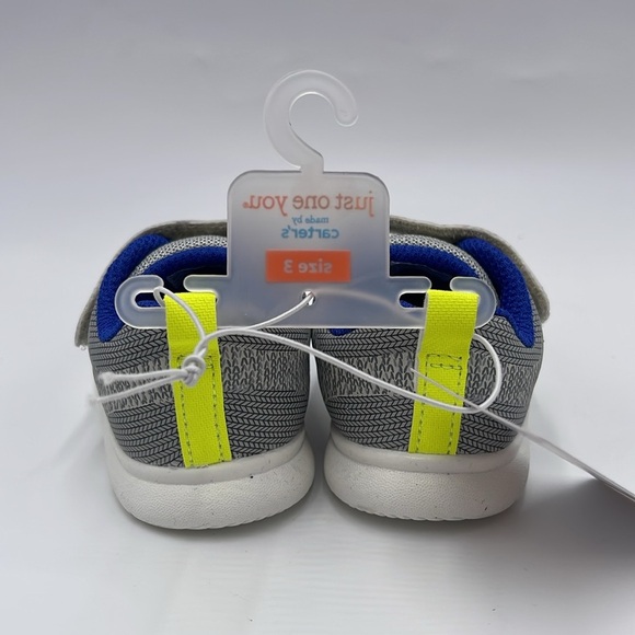 NWT Carter's Just One You Baby Boys' Trainee Gray & Blue Sneakers Size 3 - Picture 5 of 11